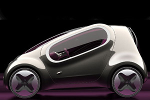 Трехместный электрокар Kia 